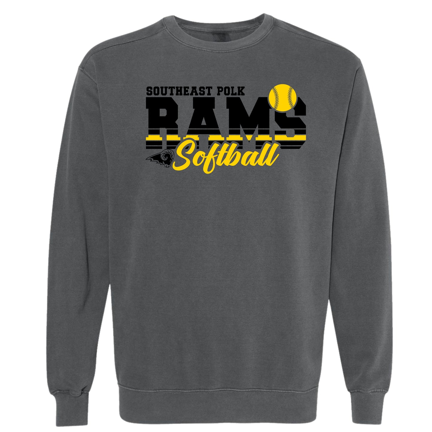 SEP RAMS Softball Crewneck | Comfort Colors | Adult