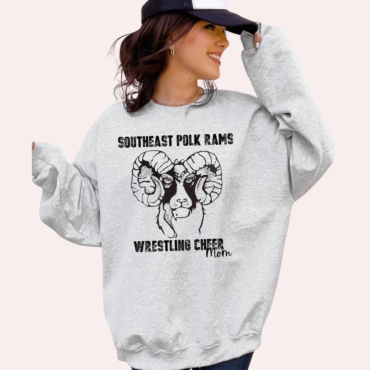 Vintage Rams Wrestling Cheer Mom T-Shirt