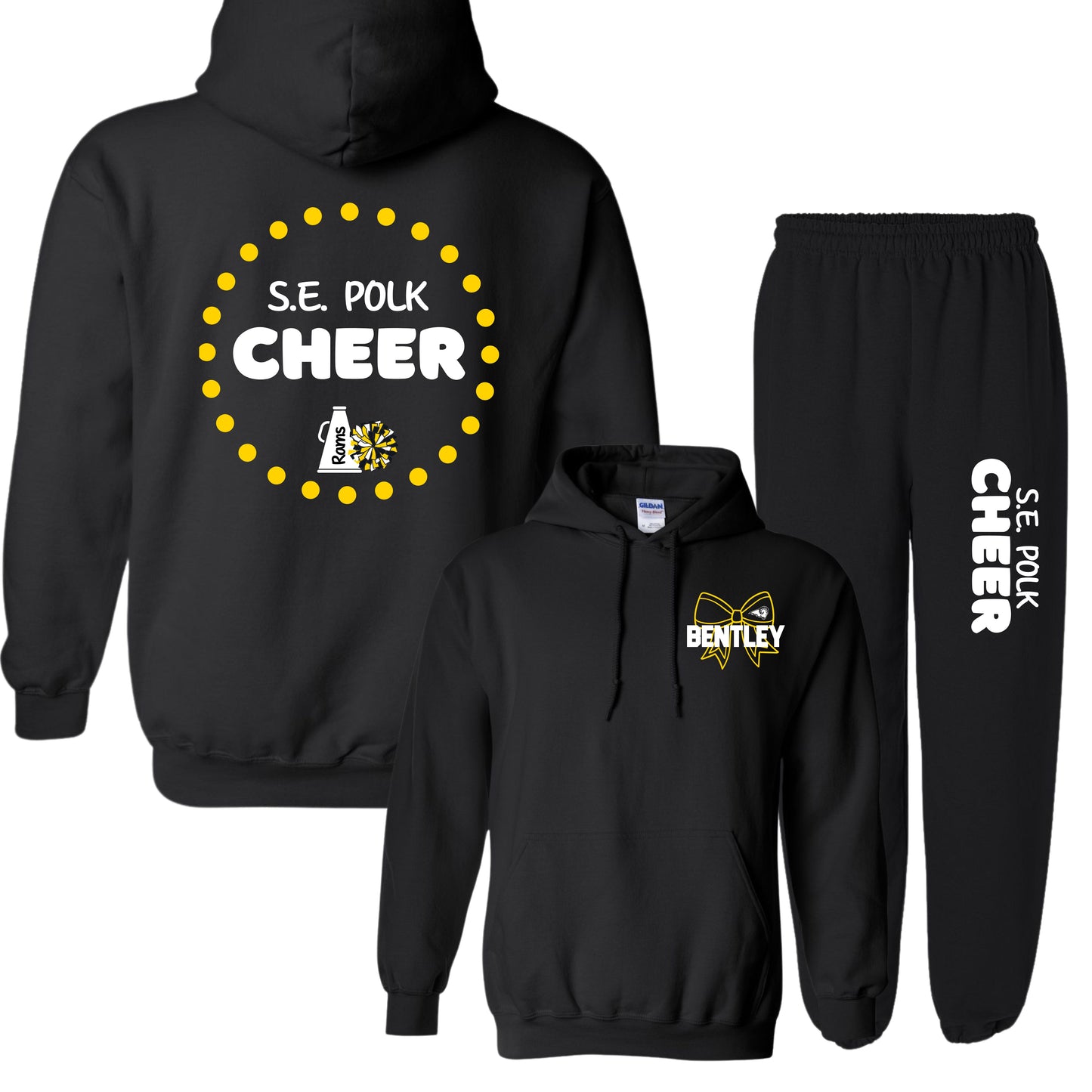 SEP Cheer Puff Lettering Sweat Set (Pom/Megaphone)