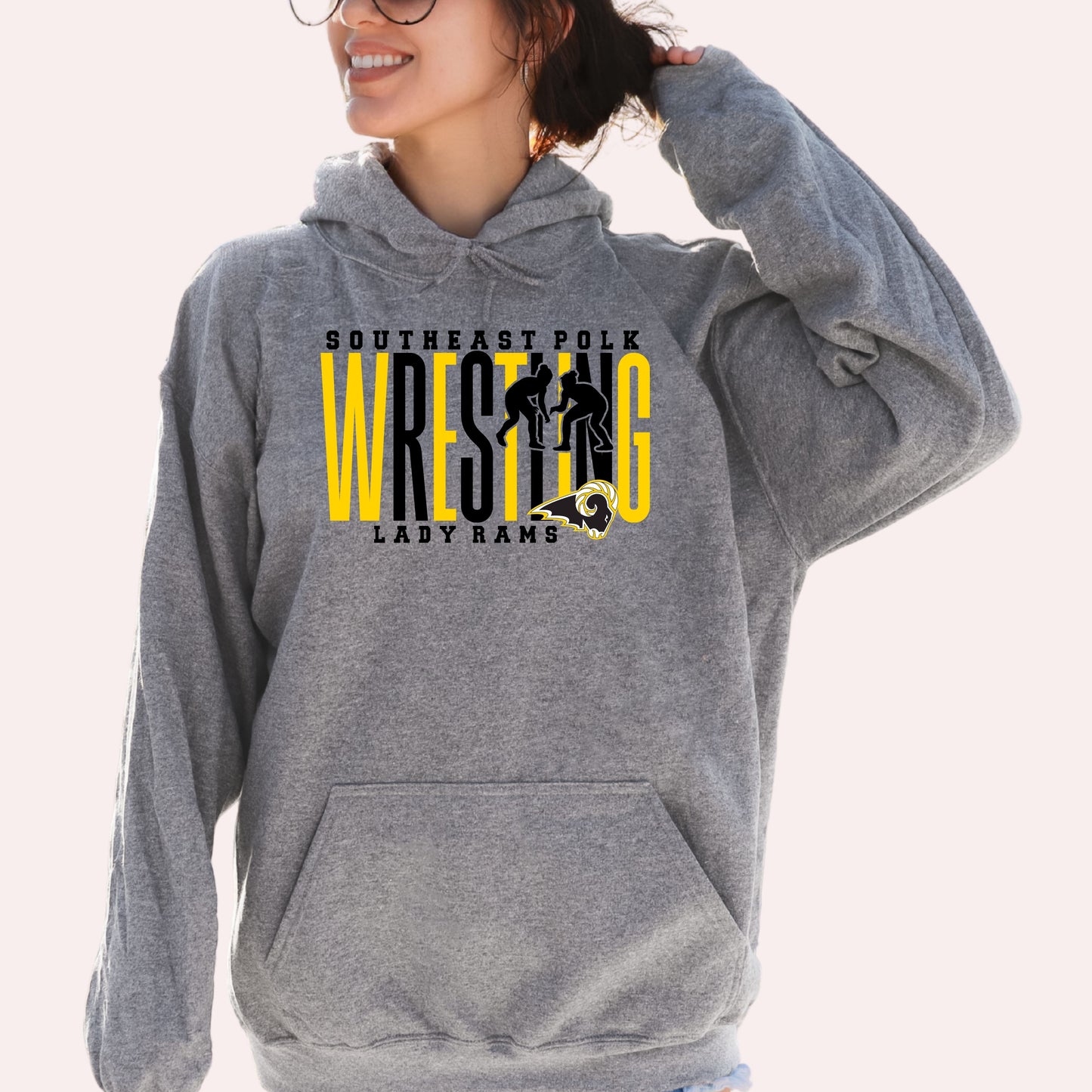 Southeast Polk Girls Wrestling Tall Hoodie