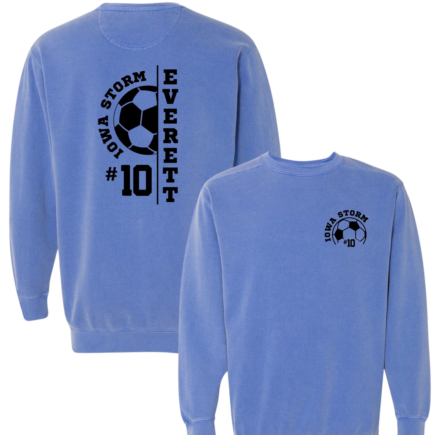 Iowa Storm Personalized Comfort Colors Crewneck | Adult