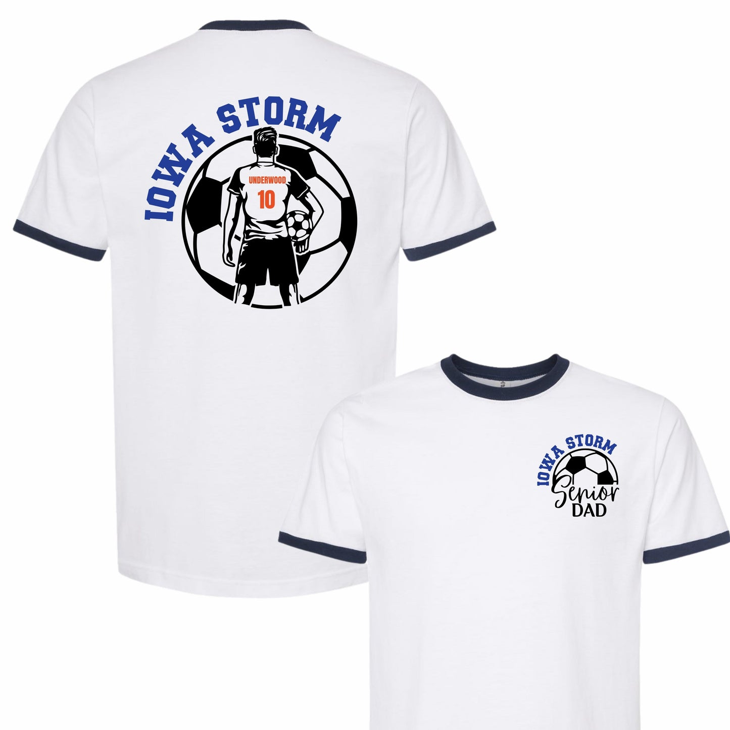 Senior 2025 Dad Ringer/Jersey T-Shirt