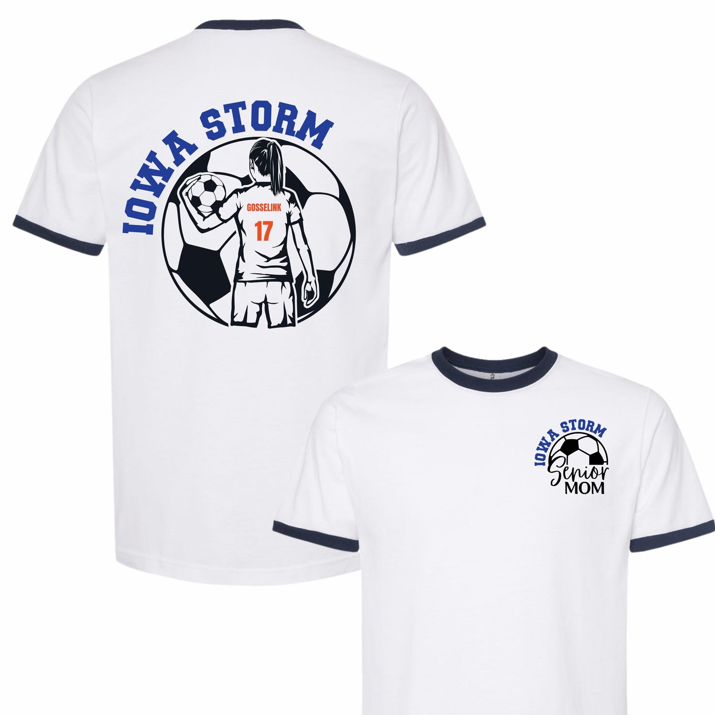 Senior 2025 Mom Ringer/Jersey T-Shirt