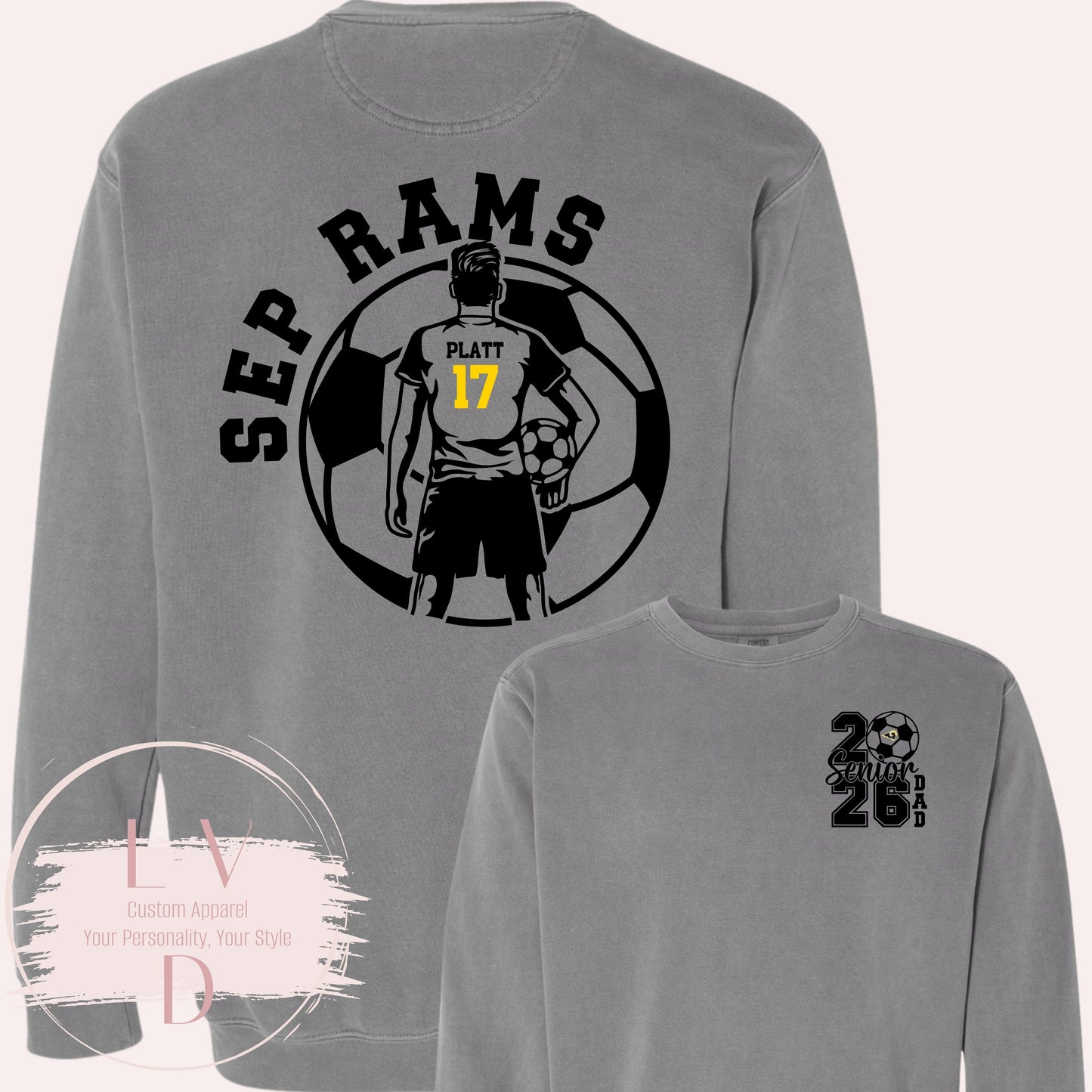 SEP Senior Soccer Dad Crewneck | Personalized
