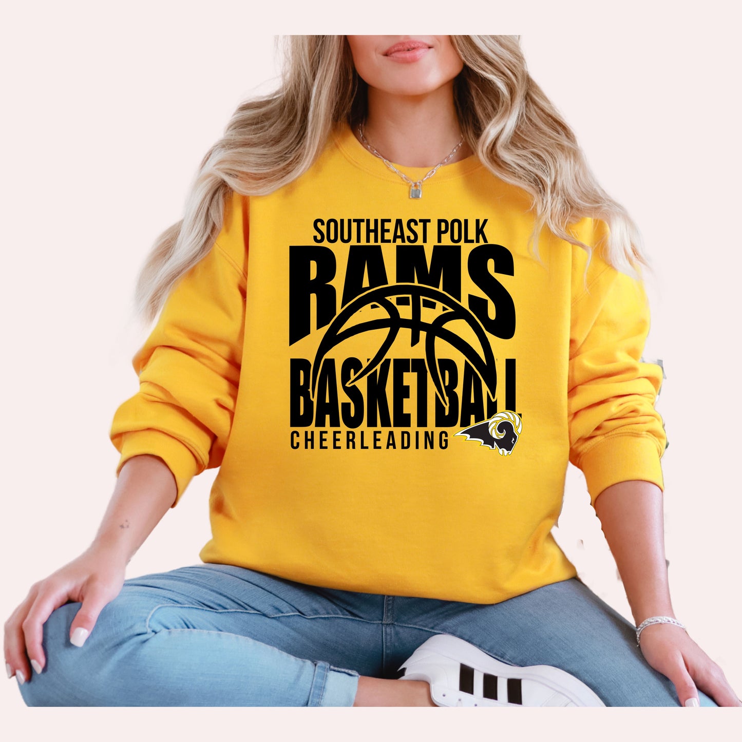 Southeast Polk Rams Large Basketball Cheerleading Hoodie