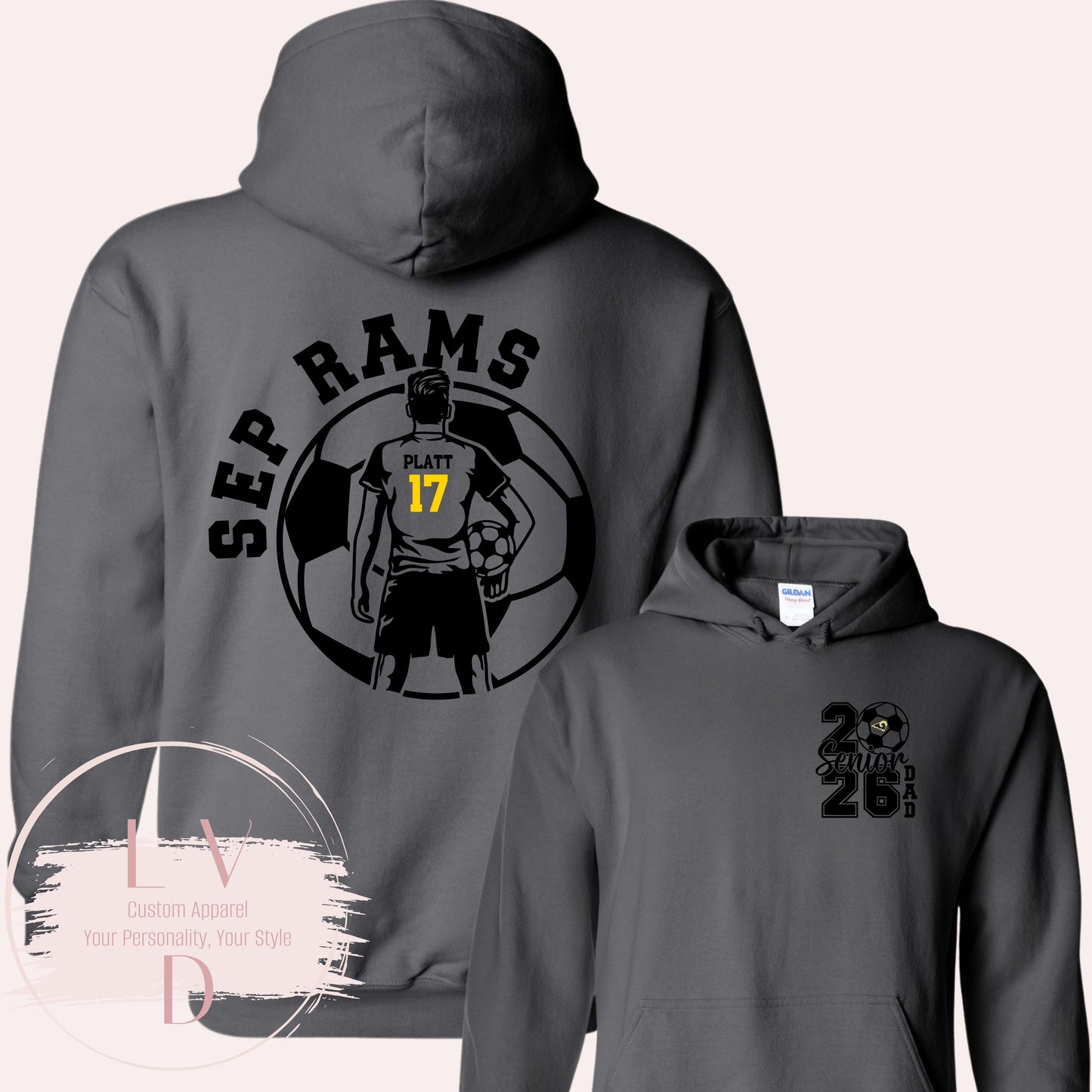 SEP Senior Soccer Dad Hoodie | Personalized