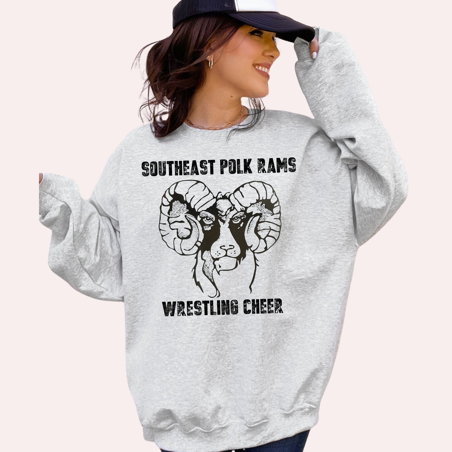 Vintage Ram Wrestling Cheer Crewneck
