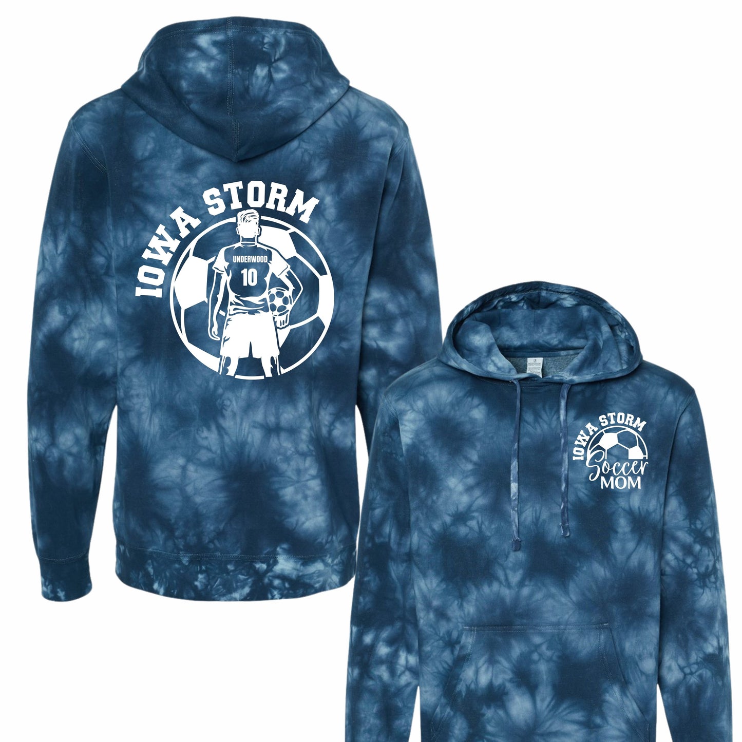 Iowa Storm Soccer Mom/Dad Tie-Dye Hoodie (Boy)
