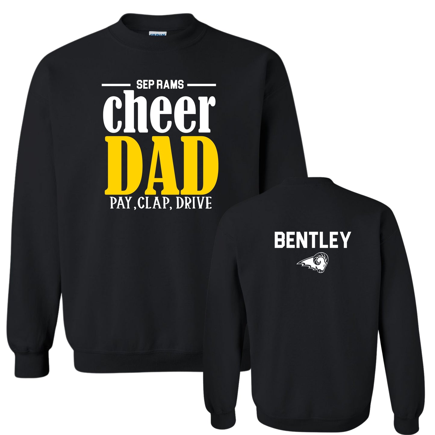 SEP Cheer Dad Pay, Clap, Drive Crewneck | Comfort Colors
