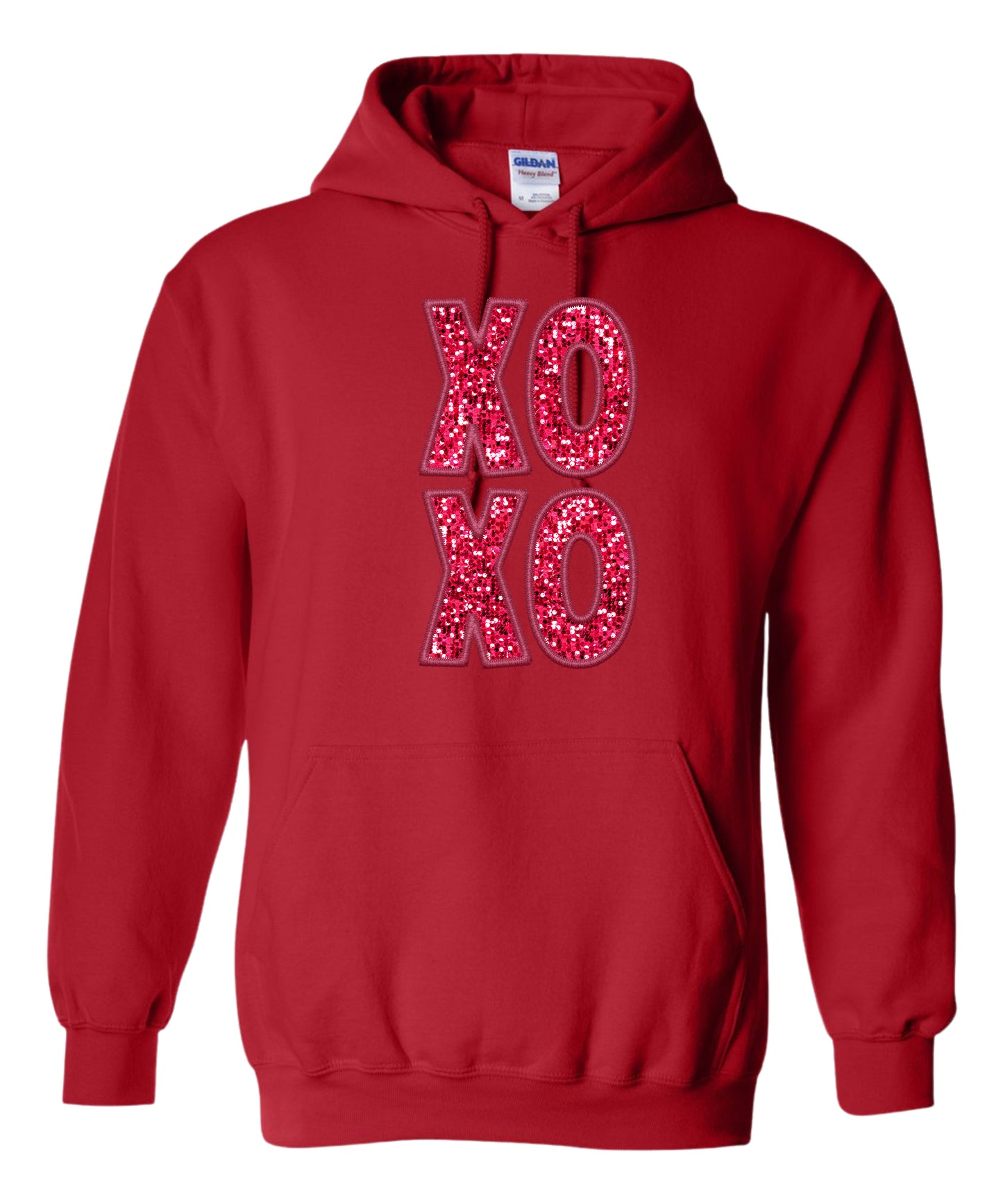 Stacked "XOXO" Adult Hoodie