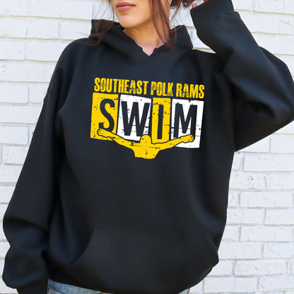 Southeast Polk Distressed Swimming Hoodie