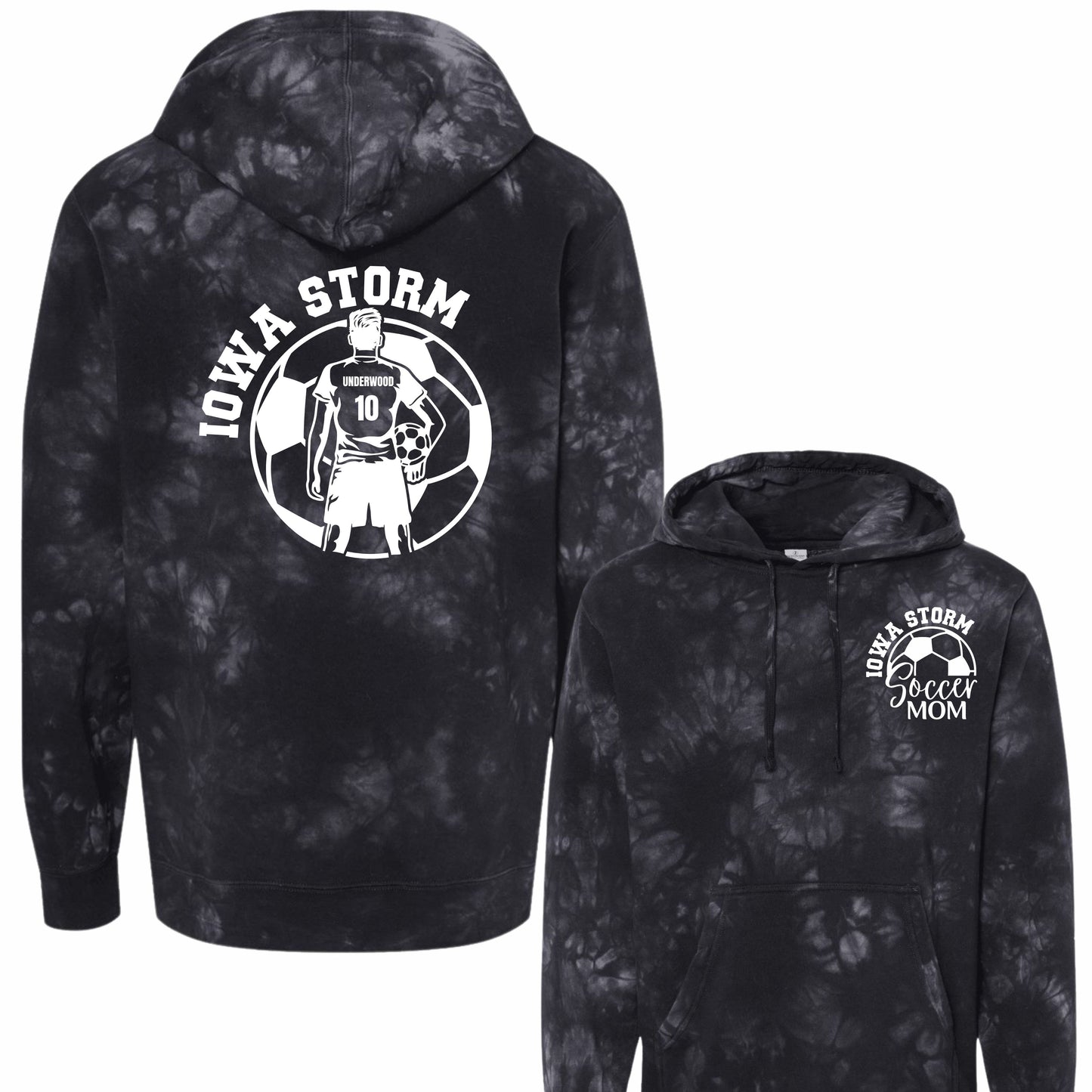 Iowa Storm Soccer Mom/Dad Tie-Dye Hoodie (Boy)