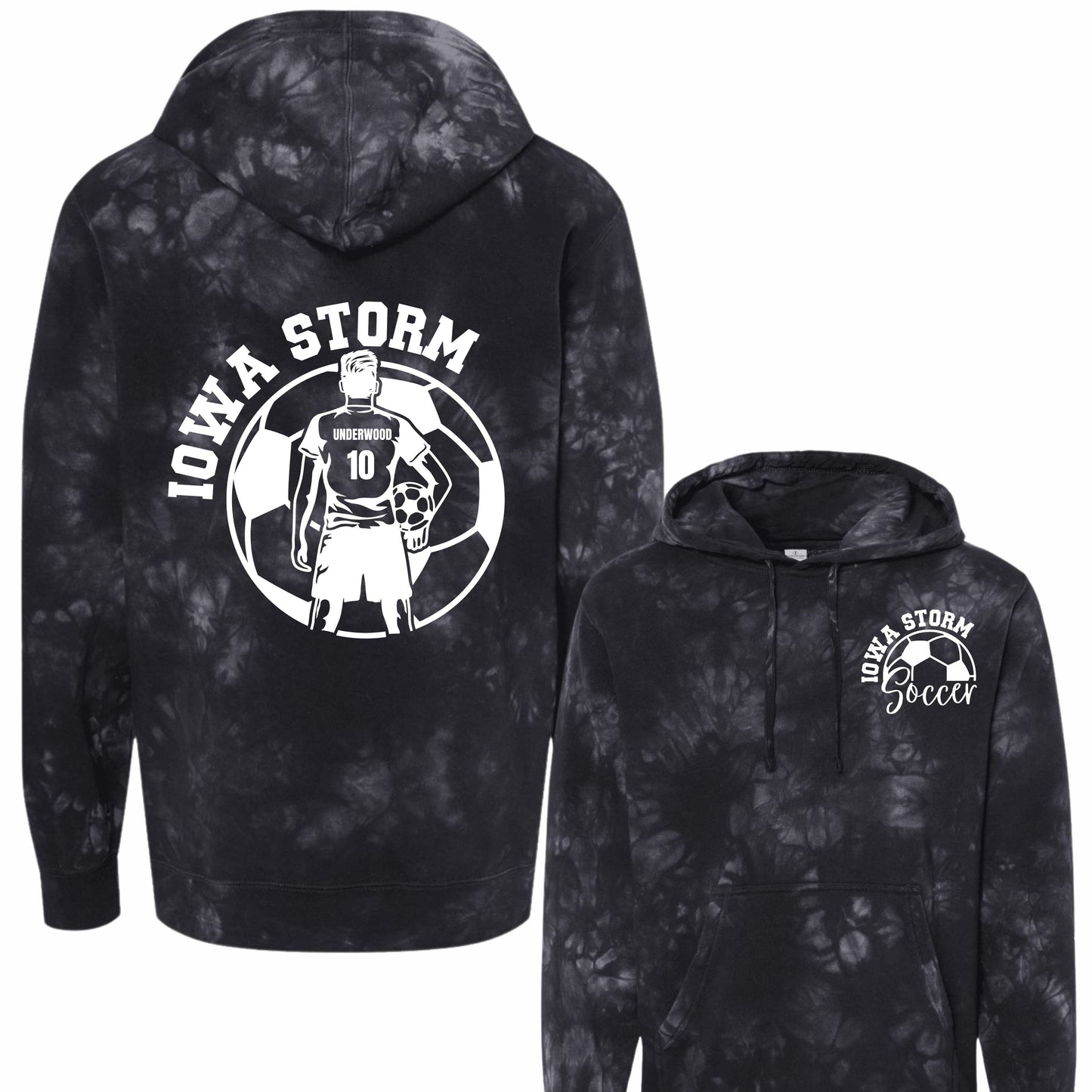 Iowa Storm Soccer Tie-Dye Hoodie (Boy/Girl)