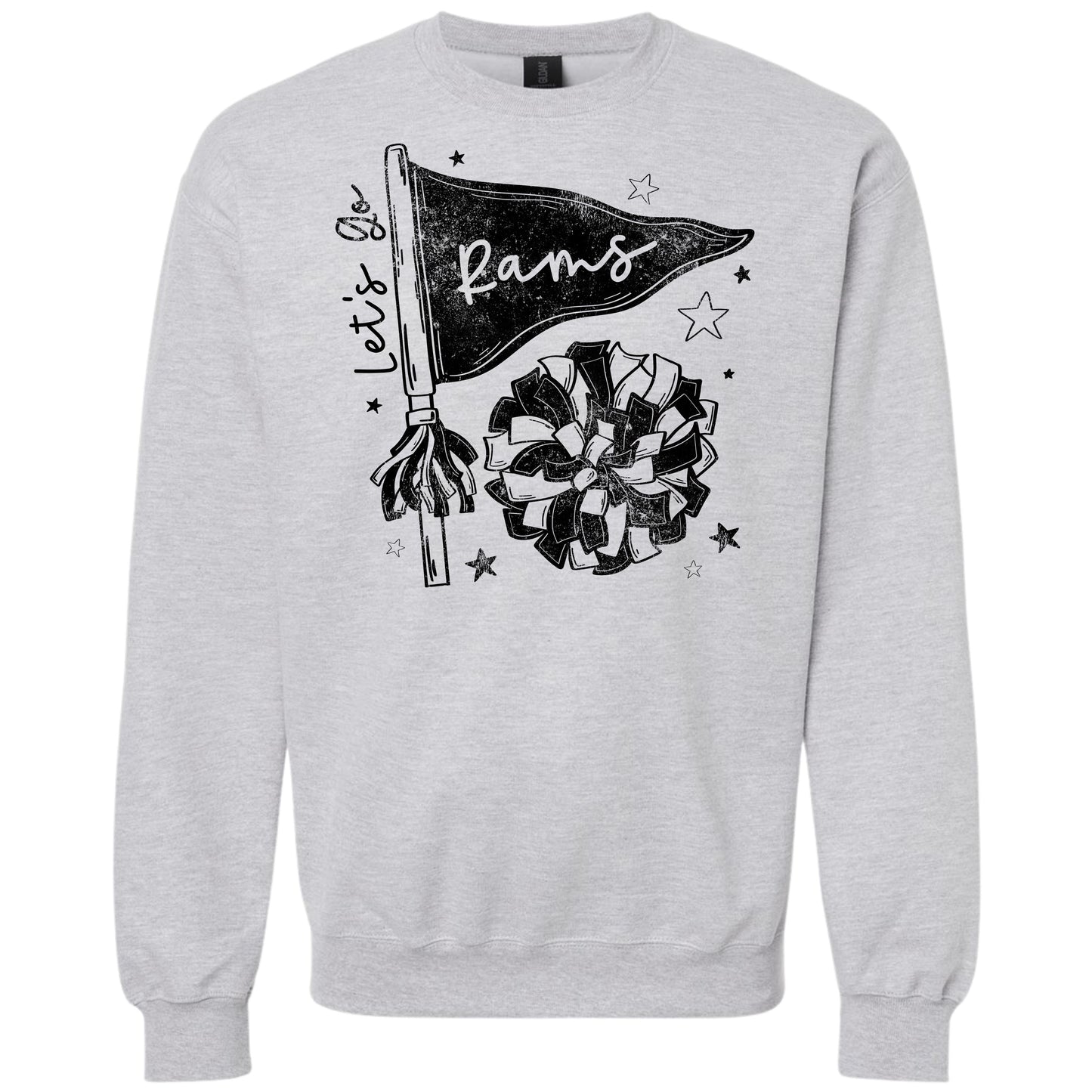 Let's Go Rams Cheer Crewneck