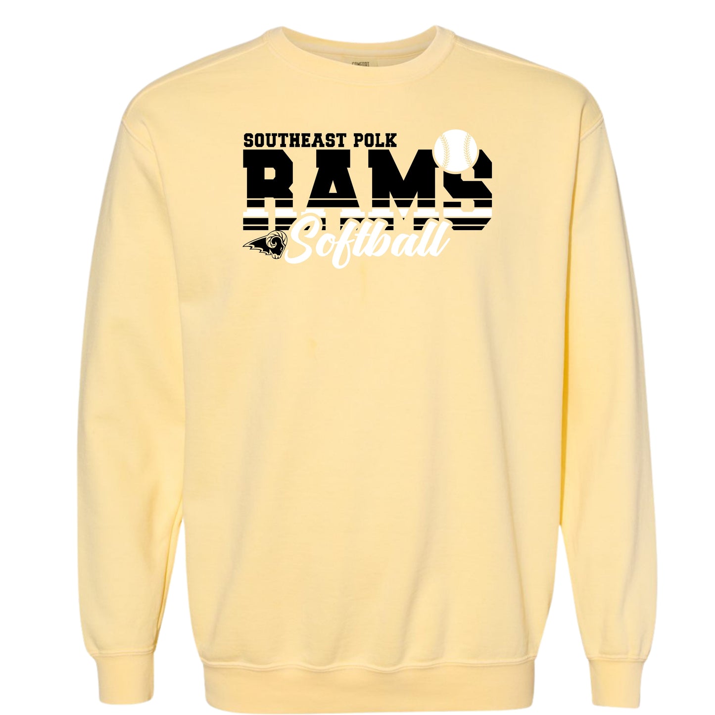 SEP RAMS Softball Crewneck | Comfort Colors | Adult