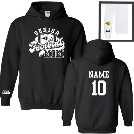 Senior Football Mom / Dad Hoodie - Black (2025)