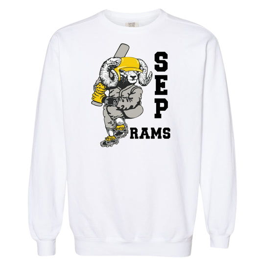 Official* SEP Baseball Swinging Ram Crewneck | Comfort Colors | Adult