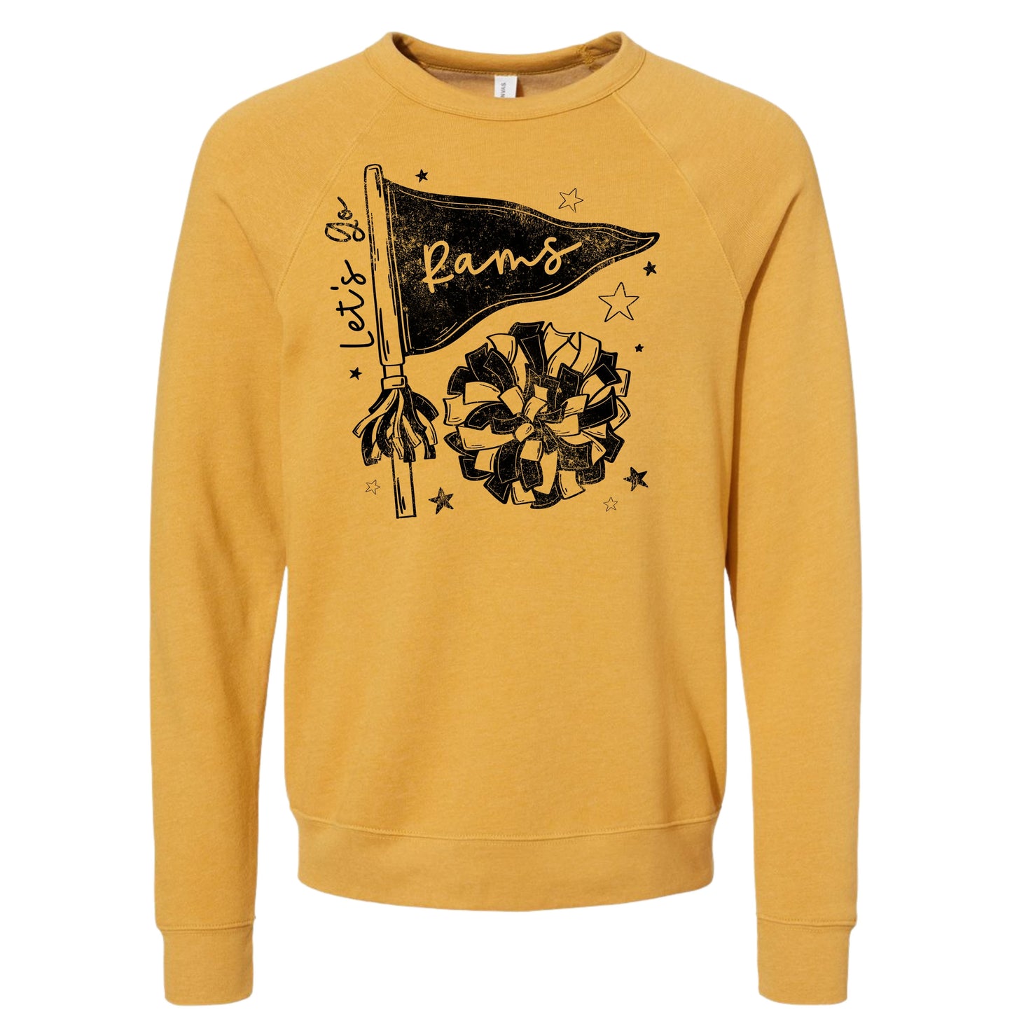 Let's Go Rams Cheer Crewneck