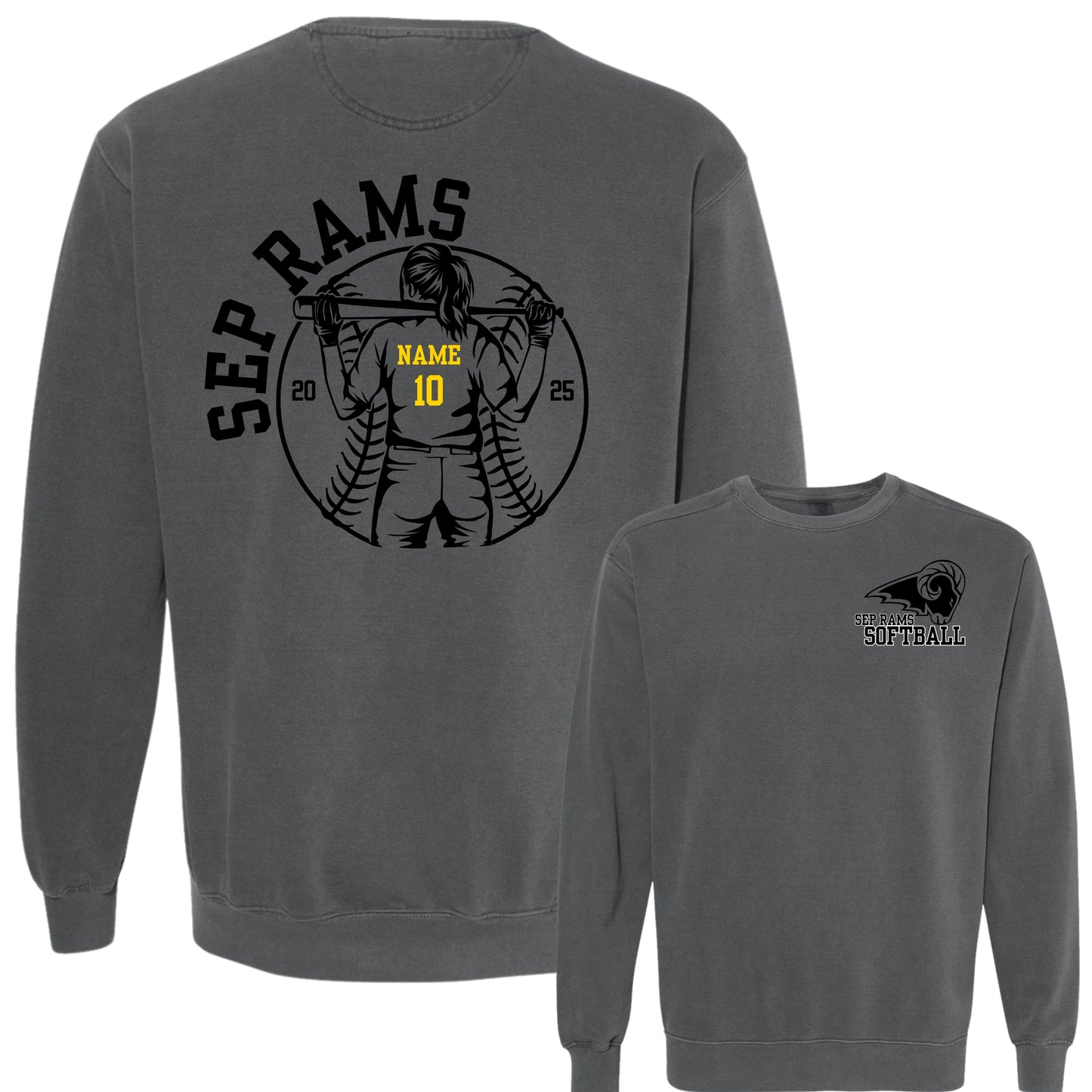 SEP Softball Personalized Crewneck | Comfort Colors | Adult