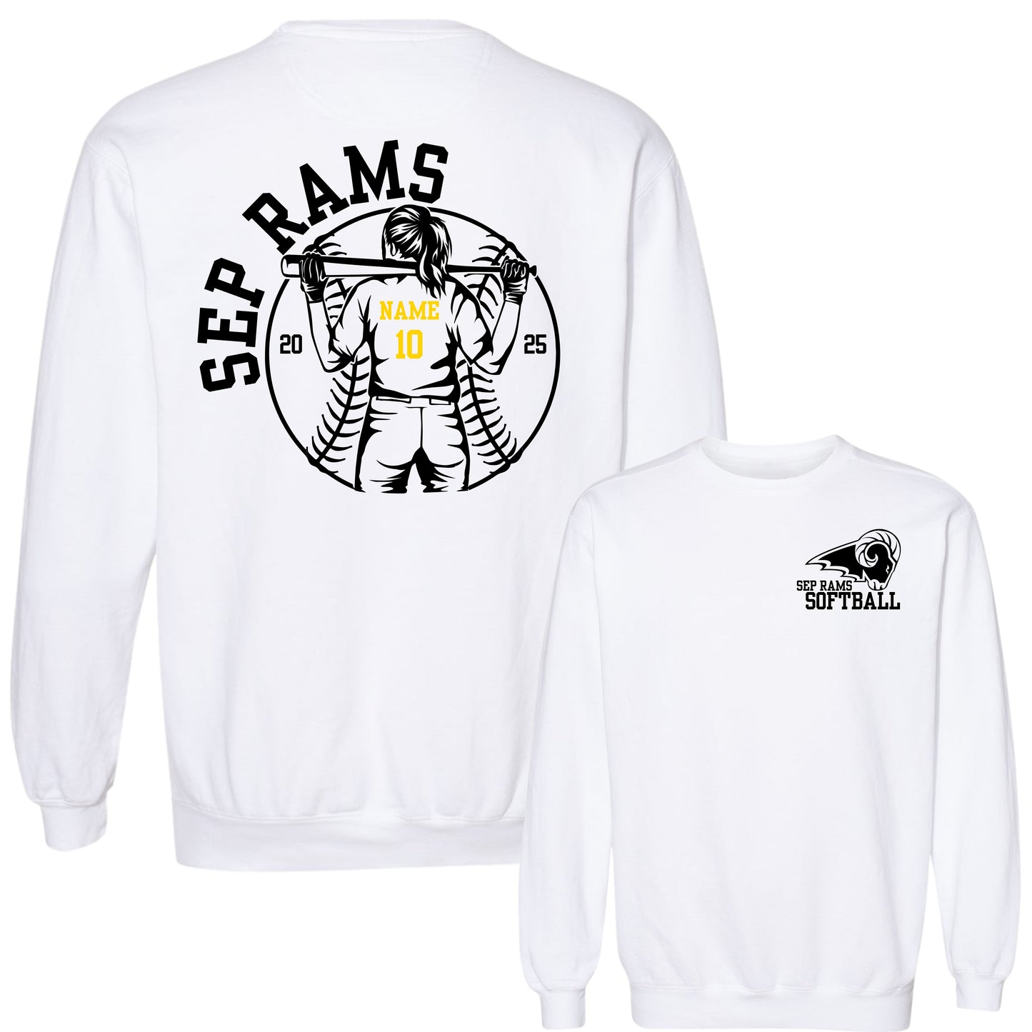 SEP Softball Personalized Crewneck | Comfort Colors | Adult