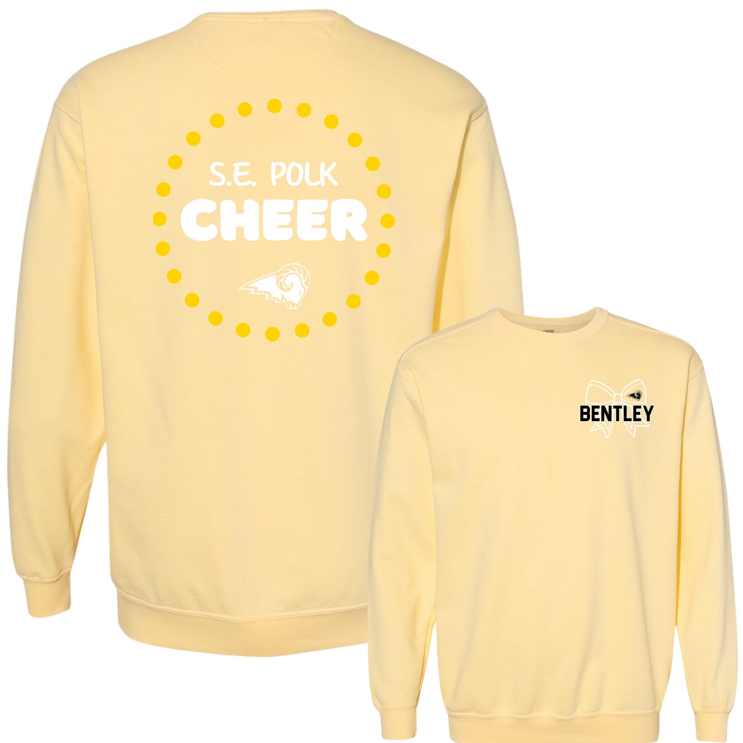 SEP Cheer Puff Lettering Crewneck (Ram Logo)