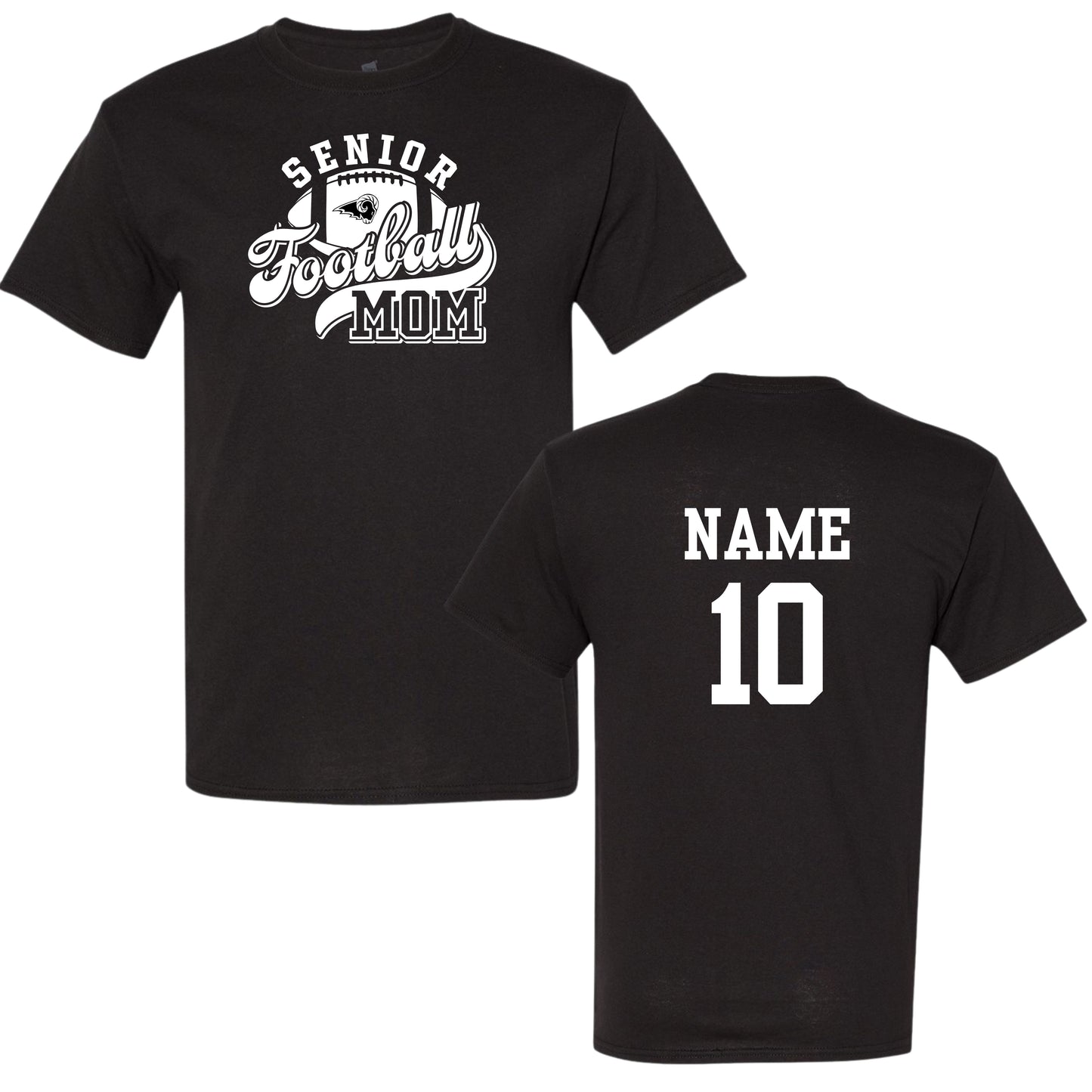 Senior Football Mom / Dad T-Shirt - Black (2025)