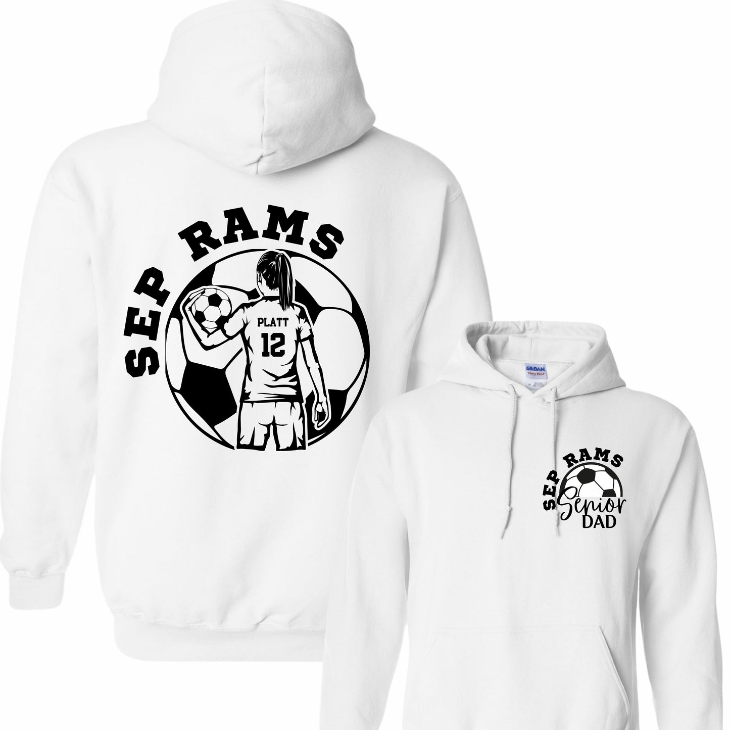 Senior Soccer Dad Hoodie (Girl)