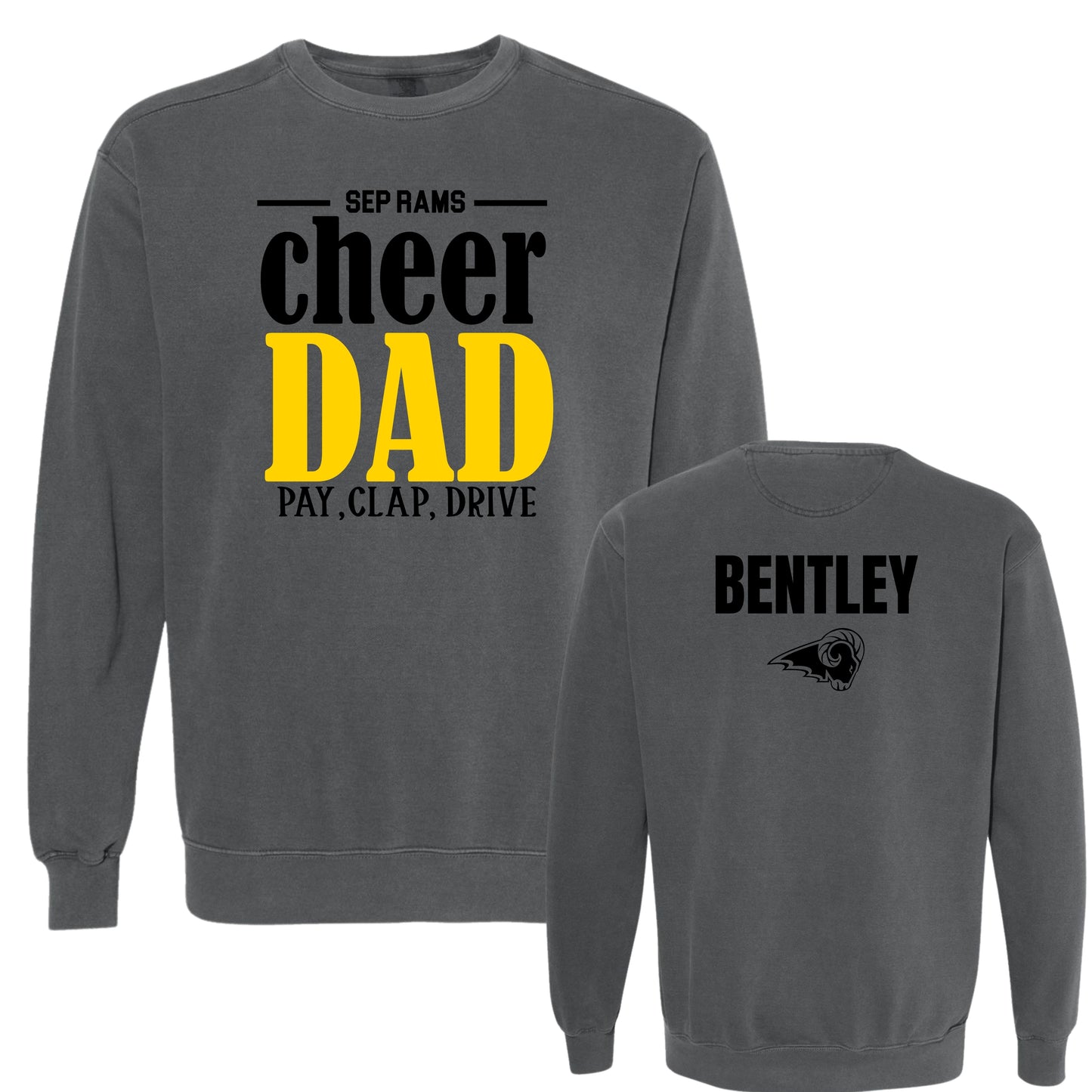 SEP Cheer Dad Pay, Clap, Drive Crewneck
