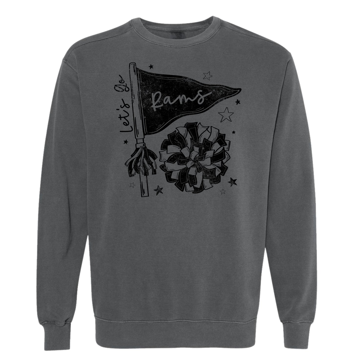 Let's Go Rams Cheer Crewneck