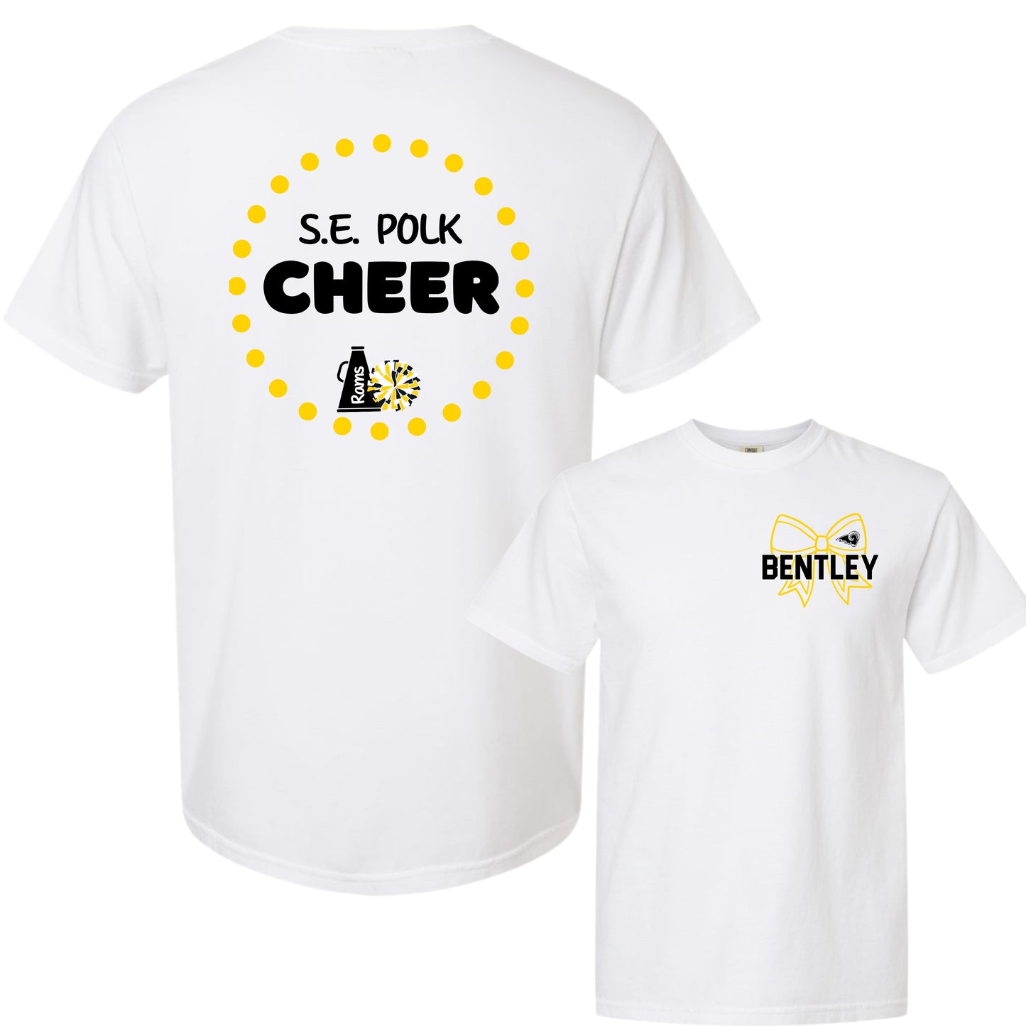 SEP Cheer Puff Lettering T-Shirt (Pom & Megaphone)