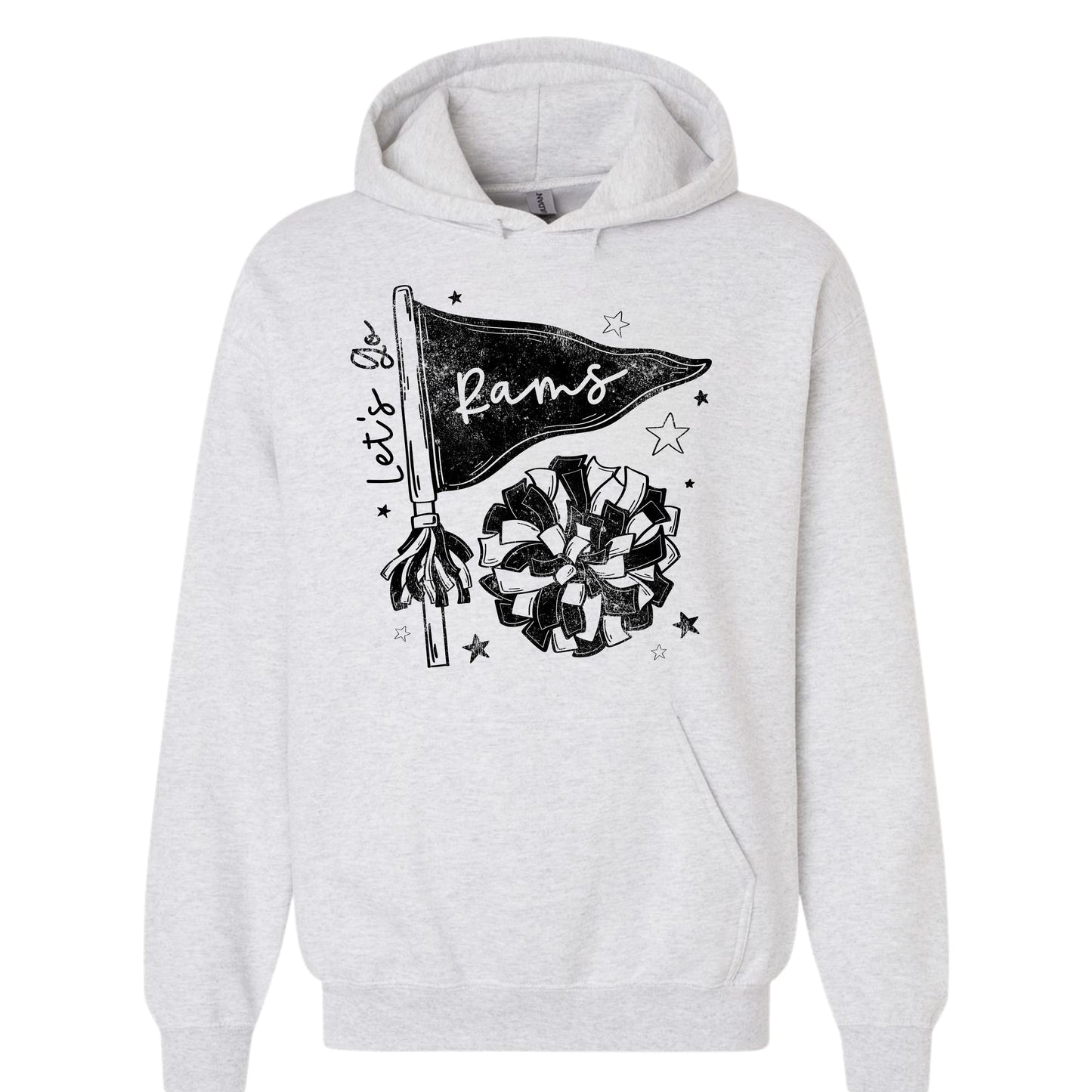 Let's Go Rams Cheer Hoodie | Youth
