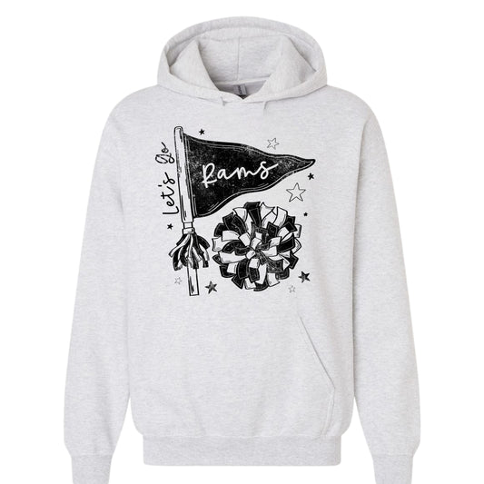 Let's Go Rams Cheer Hoodie | Youth