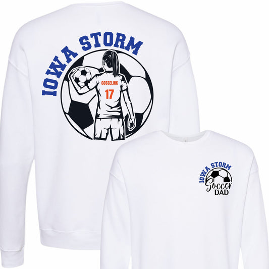 Iowa Storm Soccer Dad Crewneck (Girl)