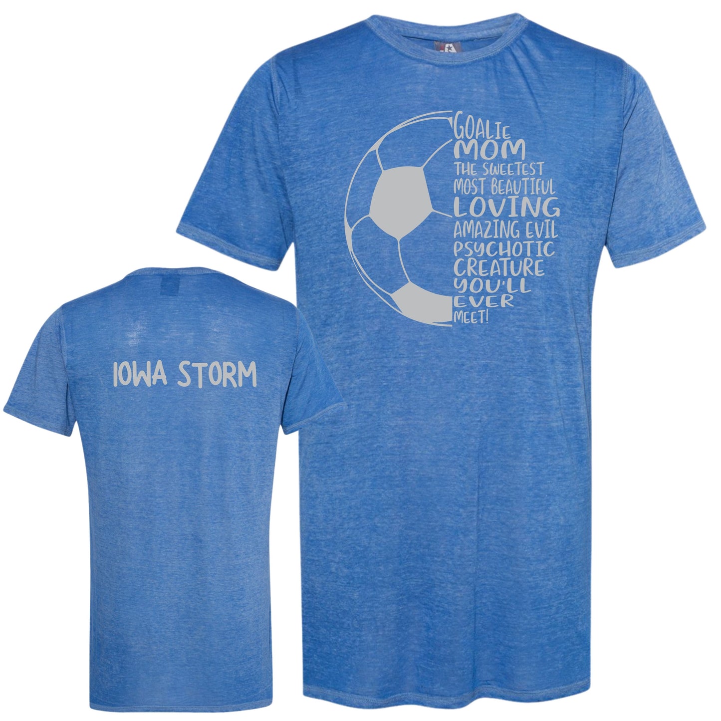 Iowa Storm "Goalie Mom" Ringer/Vintage T-Shirt