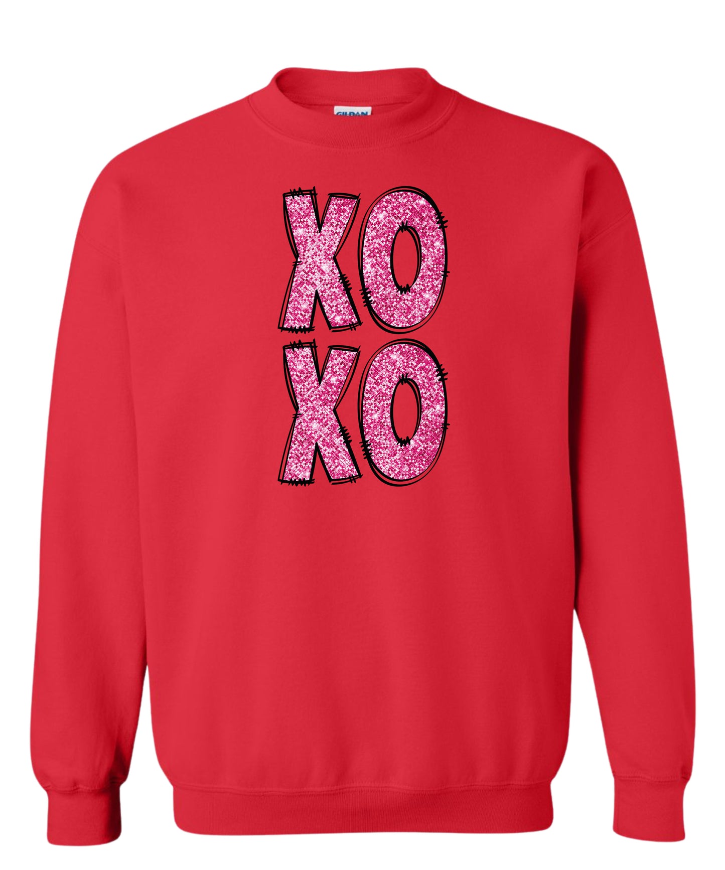Stacked "XOXO" Crewneck