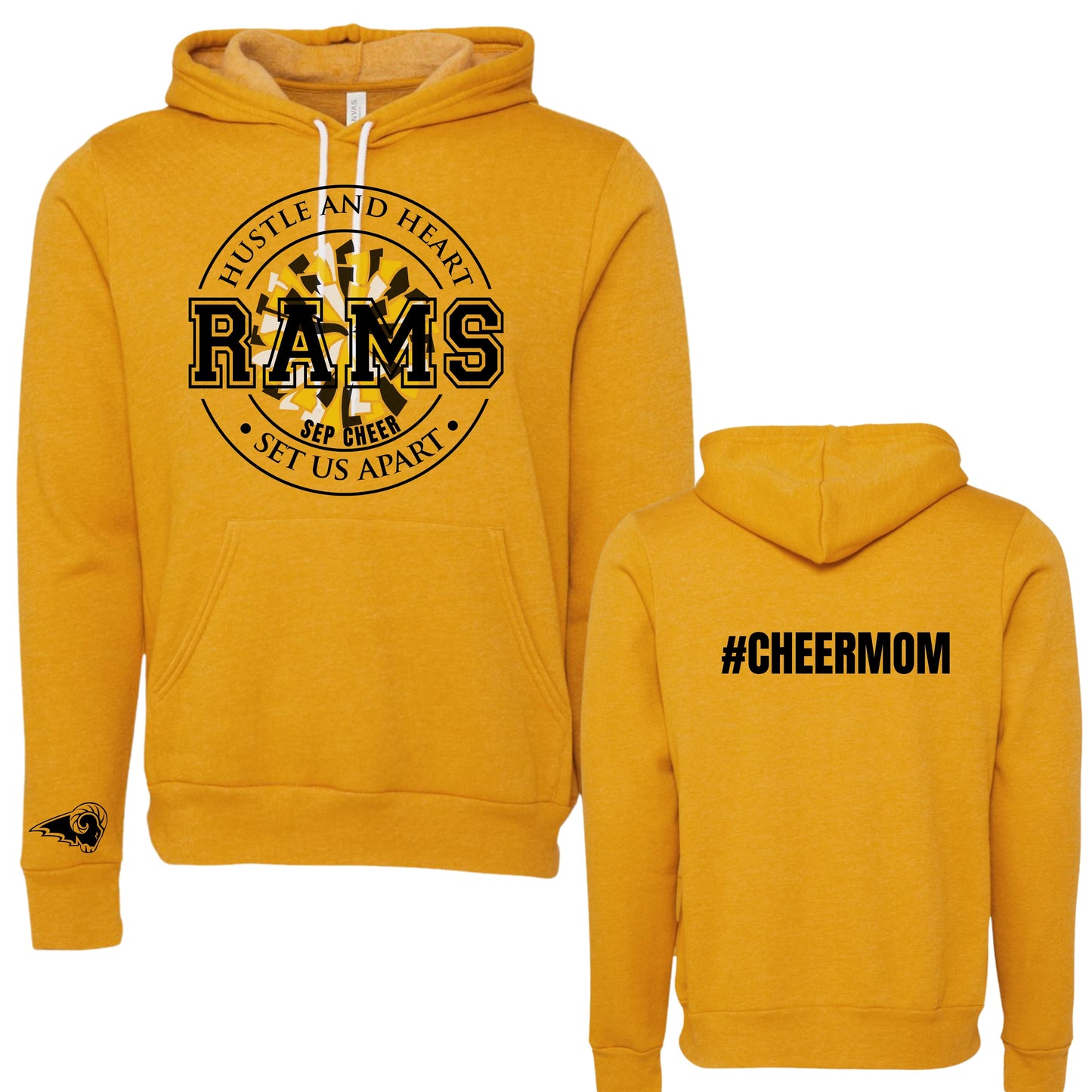 SEP Hustle and Heart Cheer Mom Hoodie
