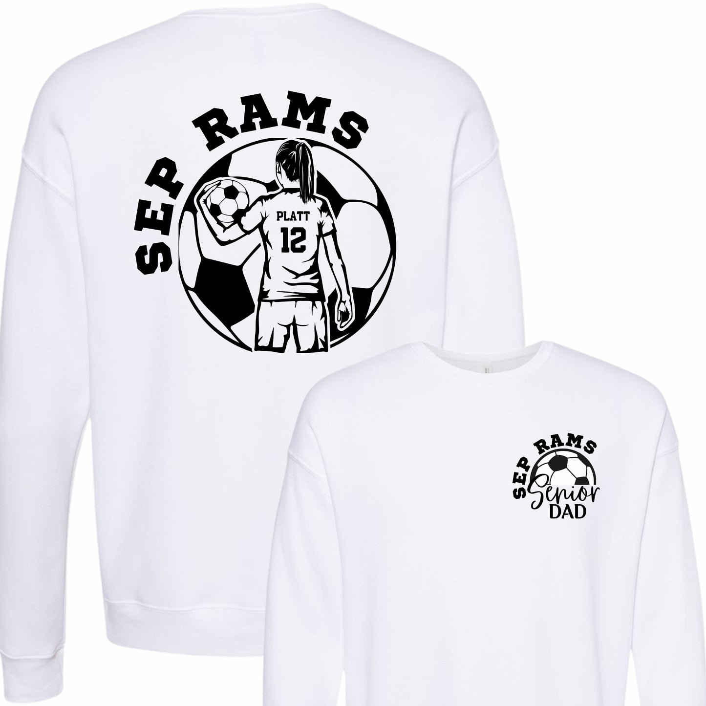 Senior Soccer Dad Crewneck - Comfort Colors (Girl)