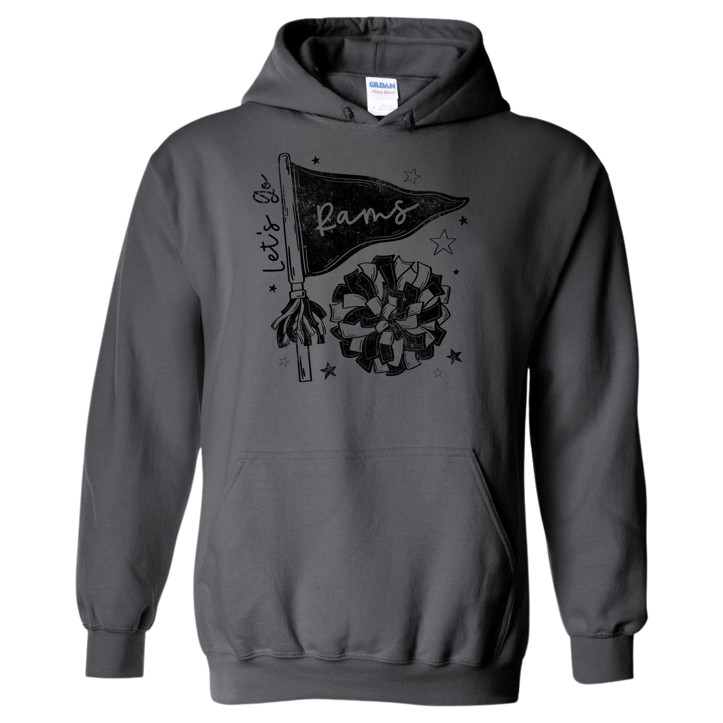 Let's Go Rams Cheer Hoodie | Youth