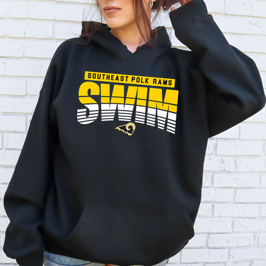 Southeast Polk RAM striped Swim Hoodie