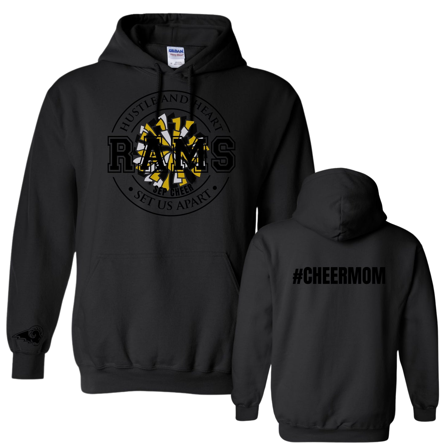SEP Hustle and Heart Cheer Mom Hoodie