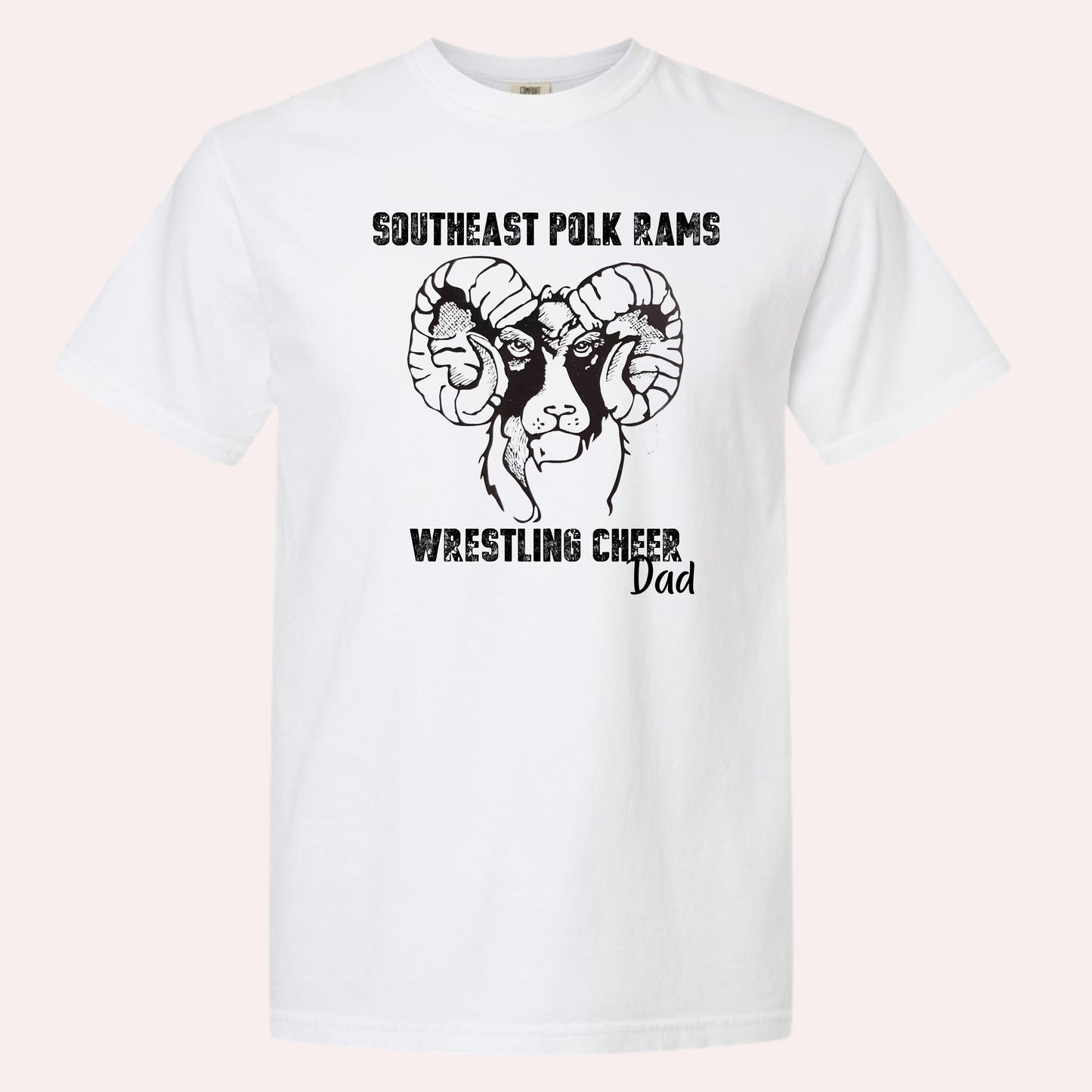Vintage Rams Wrestling Cheer Dad T-Shirt