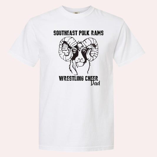 Vintage Rams Wrestling Cheer Dad T-Shirt