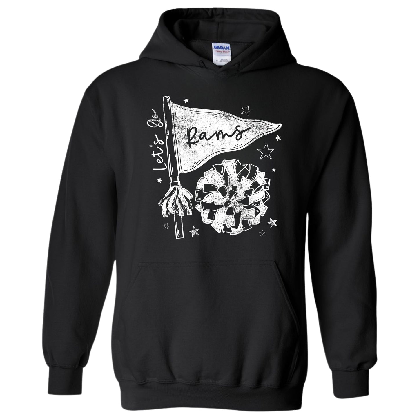 Let's Go Rams Cheer Hoodie | Youth