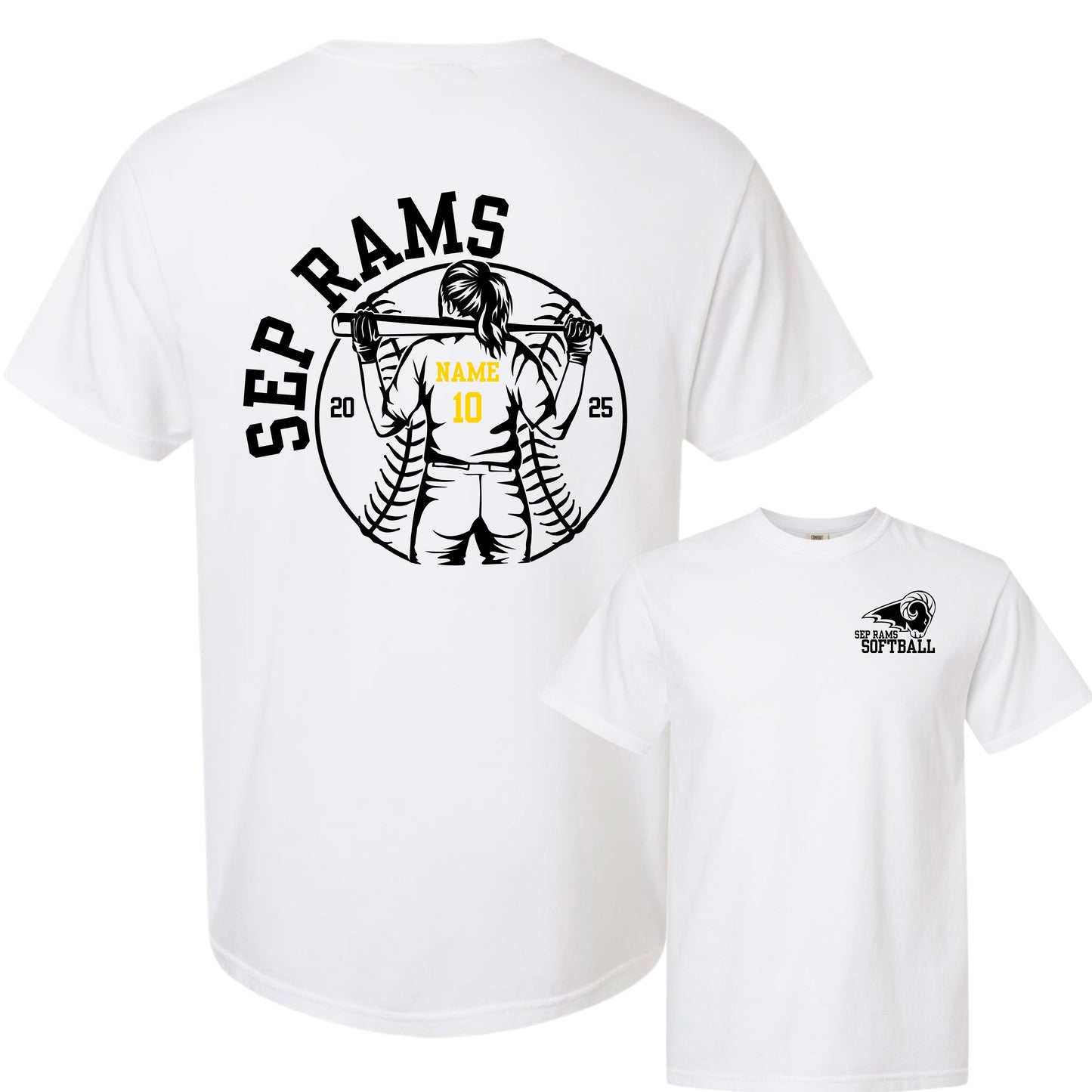 SEP Softball Personalized T-Shirt | Comfort Colors | Adult
