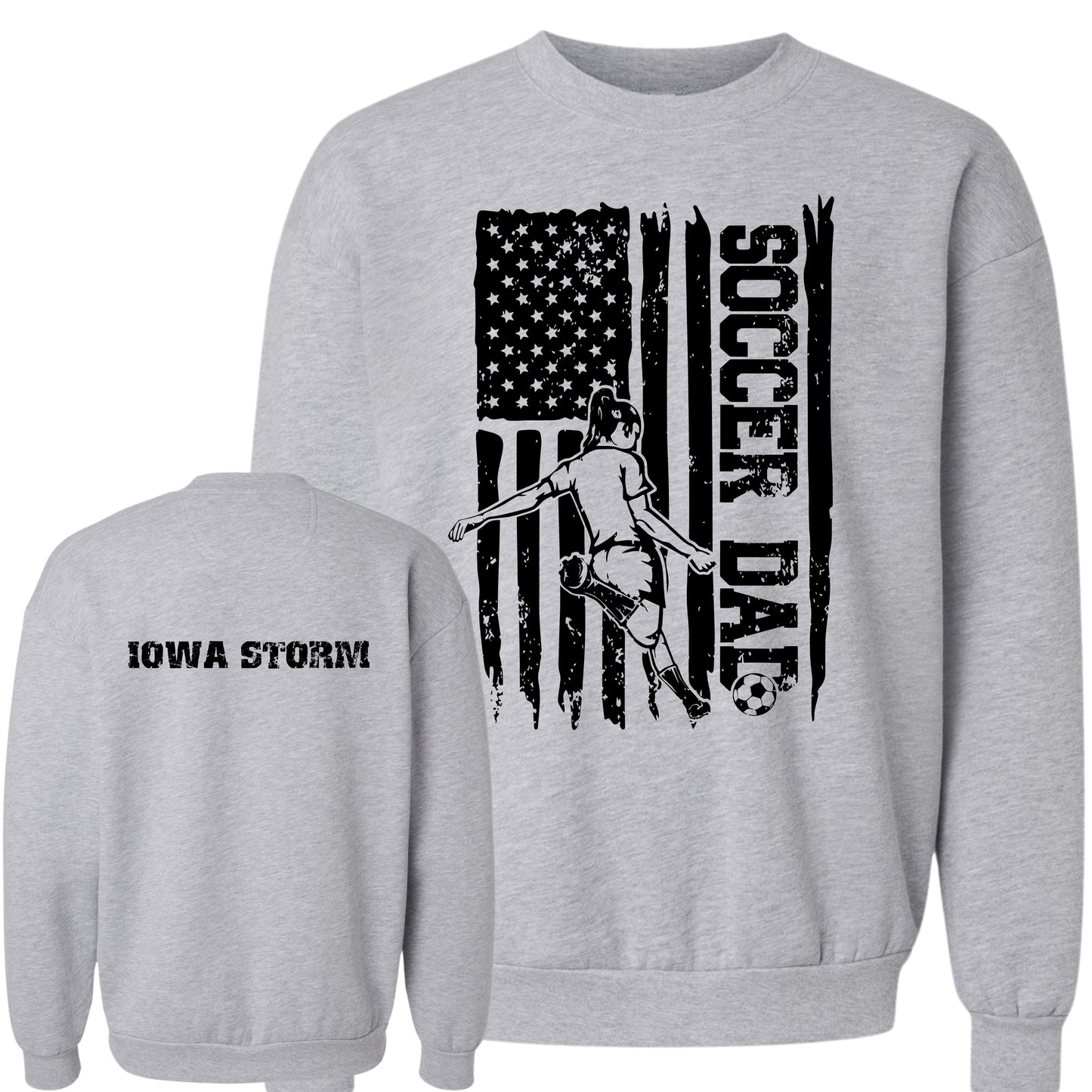 Iowa Storm Soccer Dad Crewneck (Girl)