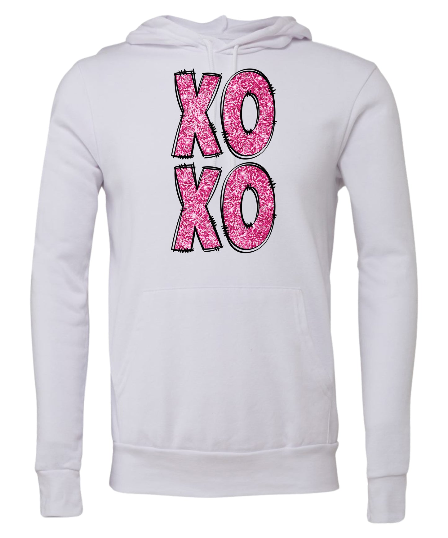 Stacked "XOXO" Adult Hoodie