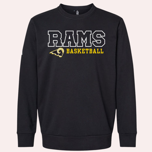 RAMS Basketball outline Crewneck