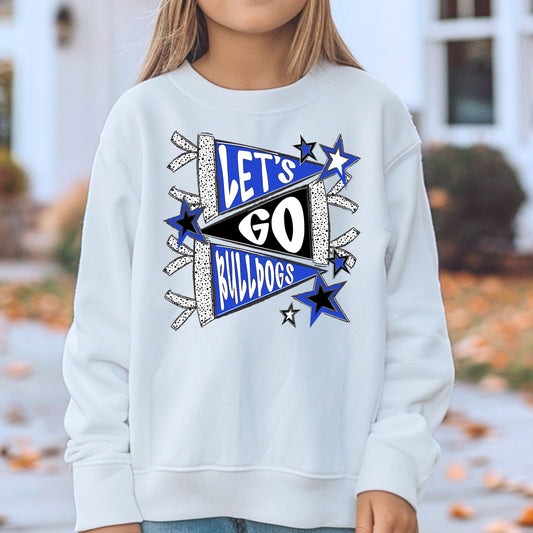 Let's Go Bulldogs Pennant Crewneck