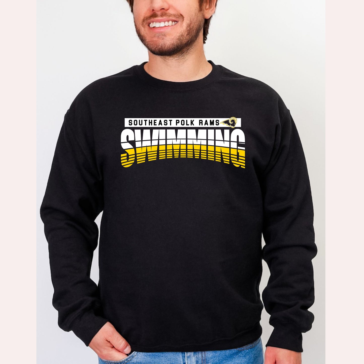 Southeast Polk RAM striped Swimming Hoodie