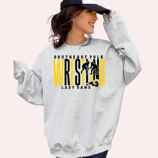 Southeast Polk Girls Wrestling Tall Crewneck